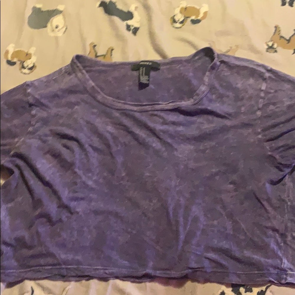 Forever 21 purple crop top side medium